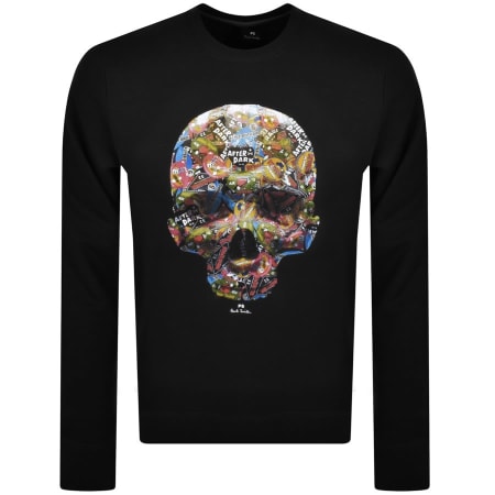 Product Image for Paul Smith Skull Sticker Sweatshirt Black