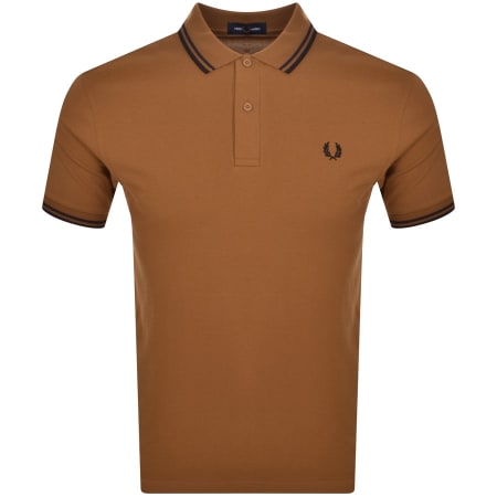 Product Image for Fred Perry Twin Tipped Polo T Shirt Brown