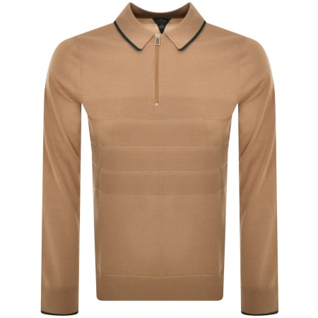 Product Image for Paul Smith Half Zip Knit Polo Jumper Beige