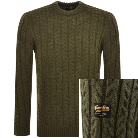 Product Image for Superdry Vintage Jacob Crew Knit Jumper Green