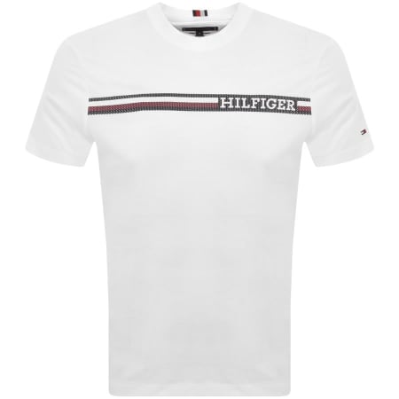 Recommended Product Image for Tommy Hilfiger Monotype Chest Stripe T Shirt White