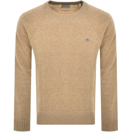 Product Image for Gant Classic Bicoloured Knit Jumper Beige