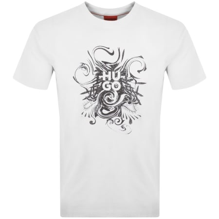 Product Image for HUGO Dinkerton Crew Neck T Shirt White