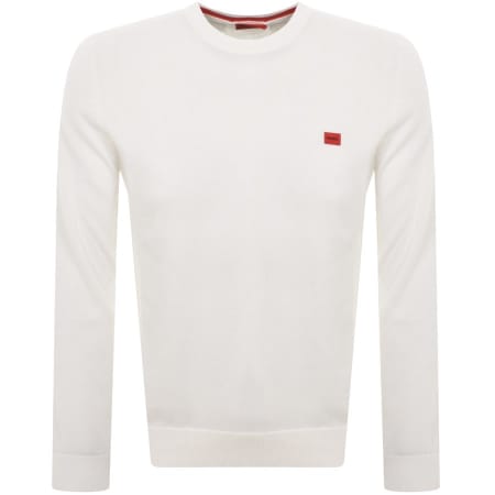 Product Image for HUGO San Cassius Knit Jumper White