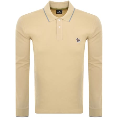Recommended Product Image for Paul Smith Zebra Badge Long Sleeve Polo Beige
