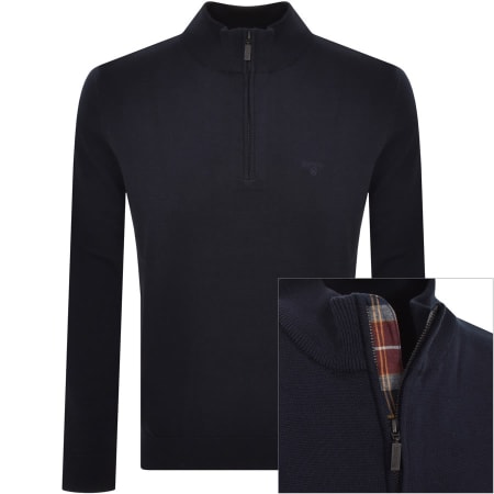 Product Image for Barbour Avoch Half Zip Knitted Jumper Navy