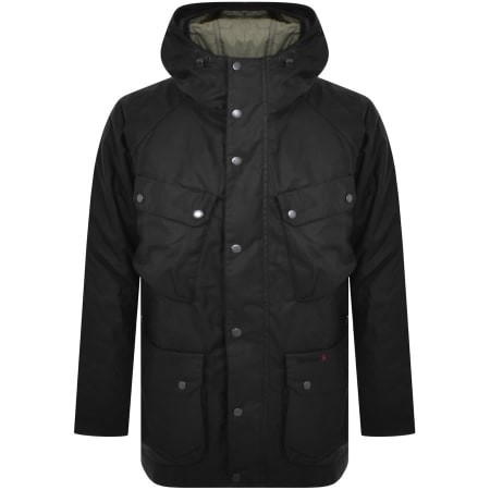 Product Image for Barbour Hooded Valley Wax Jacket Black