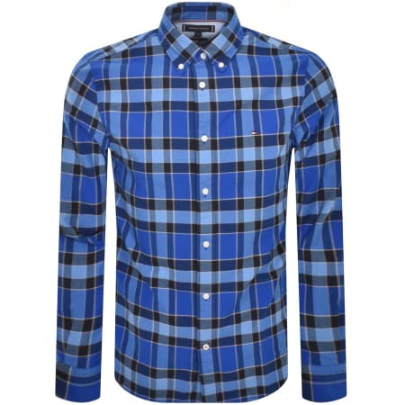 Product Image for Tommy Hilfiger Check Long Sleeve Shirt Blue