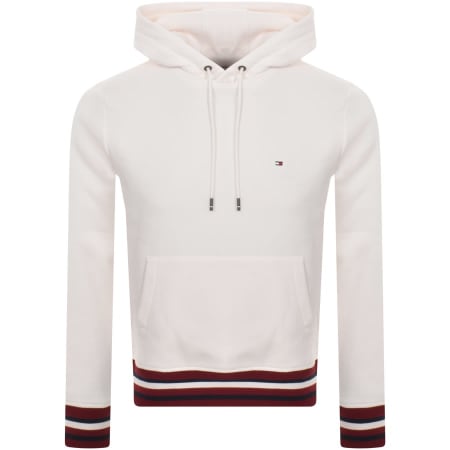 Product Image for Tommy Hilfiger Logo Tipped Hoodie White