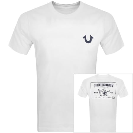Product Image for True Religion Box Horseshoe Buddha T Shirt White