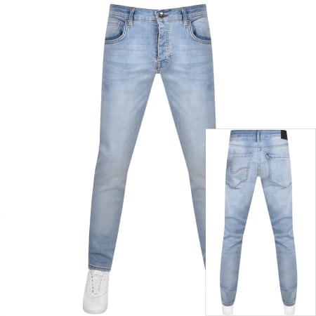 Recommended Product Image for Money Ape Embossed Slim Fit Jeans Blue