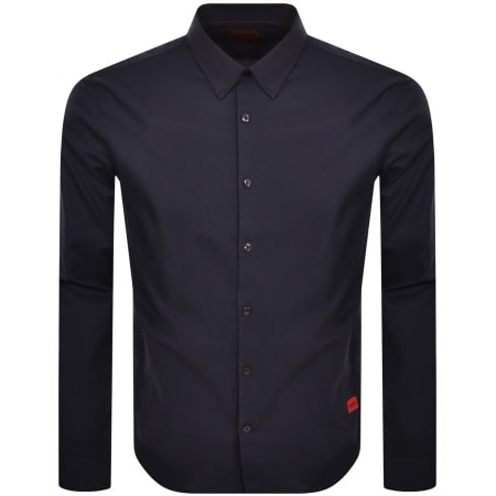 Recommended Product Image for HUGO Long Sleeved Ermo Shirt Navy