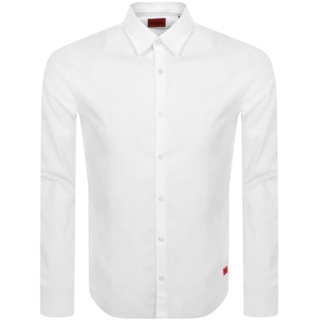 Product Image for HUGO Long Sleeved Ermo Shirt White