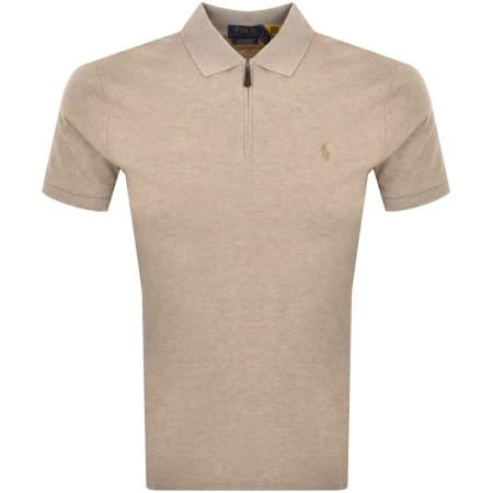 Recommended Product Image for Ralph Lauren Slim Fit Polo T Shirt Beige