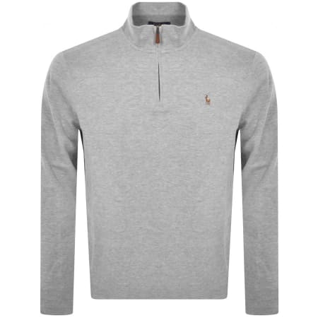 Product Image for Ralph Lauren Half Zip Sweatshirt Grey