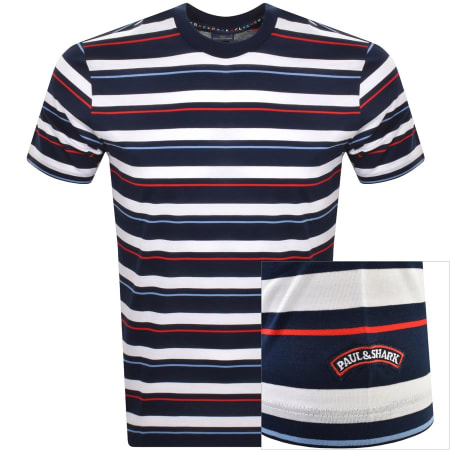 Product Image for Paul And Shark Stripe T Shirt Navy