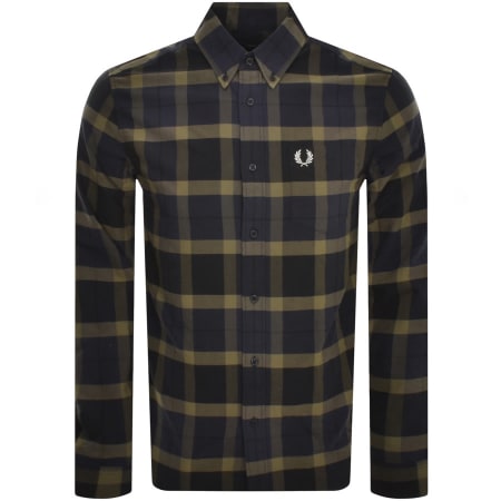 Product Image for Fred Perry Long Sleeved Tartan Shirt Green