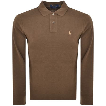 Product Image for Ralph Lauren Long Sleeved Polo T Shirt Brown