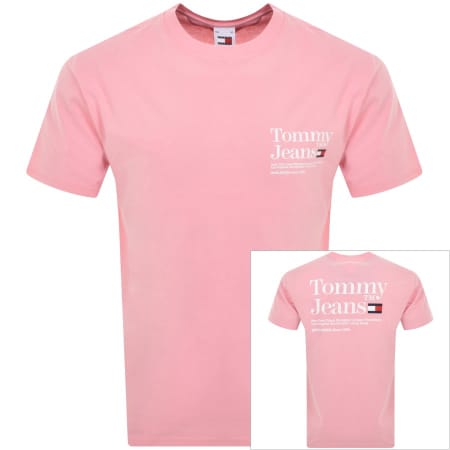 Product Image for Tommy Jeans Logo T Shirt Pink