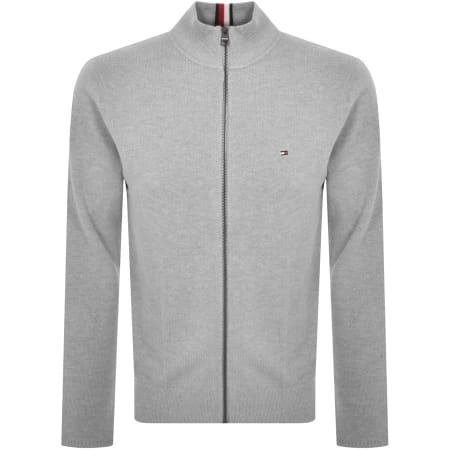 Product Image for Tommy Hilfiger Chain Ridge Full Zip Jumper Grey