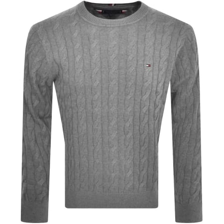 Product Image for Tommy Hilfiger Cable Knit Jumper Grey