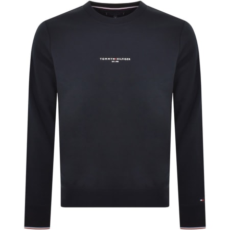 Product Image for Tommy Hilfiger Logo Tipped Sweatshirt Navy