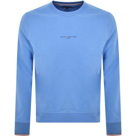 Product Image for Tommy Hilfiger Logo Tipped Sweatshirt Blue