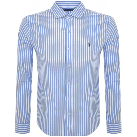 Product Image for Ralph Lauren Long Sleeved Stripe Shirt Blue