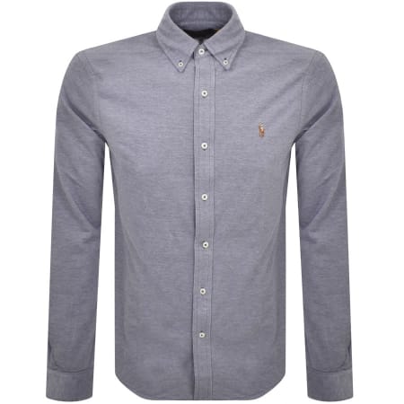 Product Image for Ralph Lauren Knit Oxford Long Sleeved Shirt Navy