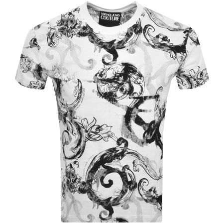 Product Image for Versace Jeans Couture Slim Fit Print T Shirt White