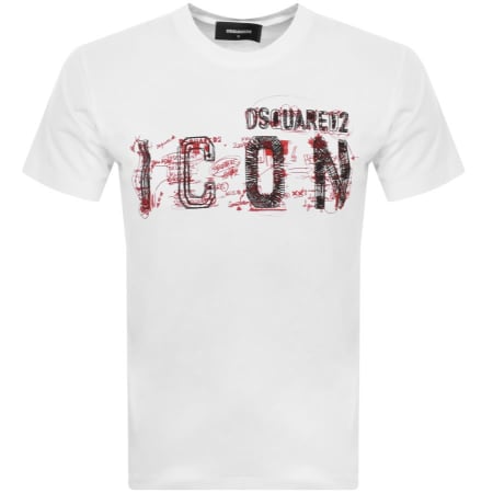 Product Image for DSQUARED2 Icon Scribble Cool T Shirt White