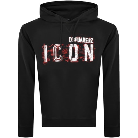 Recommended Product Image for DSQUARED2 Icon Scribble Cool Fit Hoodie Black