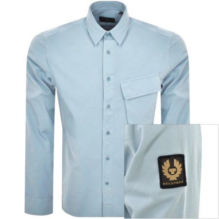 Product Image for Belstaff Scale Long Sleeved Shirt Blue