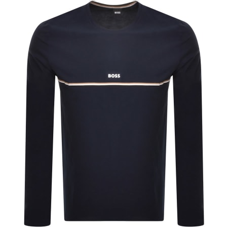 Product Image for BOSS Unique Long Sleeve T Shirt Navy