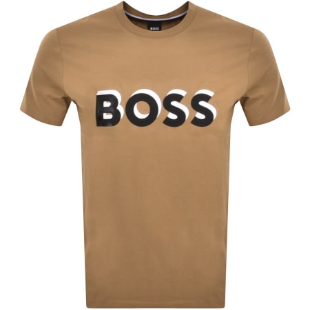 Product Image for BOSS Tiburt 427 Logo T Shirt Beige