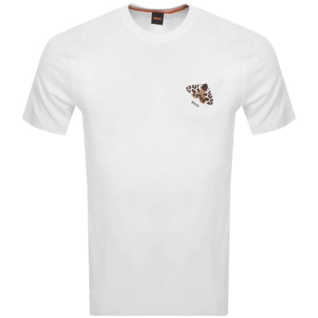 BOSS TChup Logo T Shirt White | Mainline Menswear
