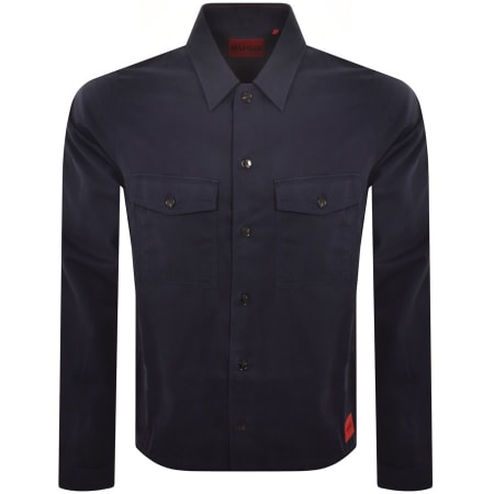 Recommended Product Image for HUGO Enalu Overshirt Jacket Navy