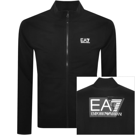 Product Image for EA7 Emporio Armani Full Zip Logo Sweatshirt Black