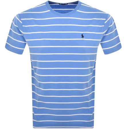 Recommended Product Image for Ralph Lauren Stripe Logo T Shirt Blue