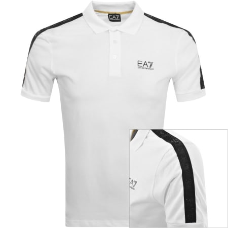 Product Image for EA7 Emporio Armani Tape Polo T Shirt White