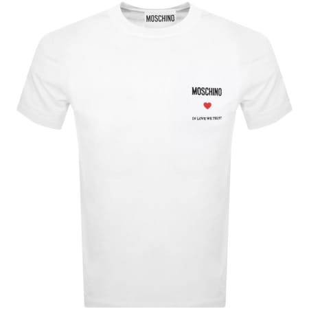 Product Image for Moschino Lounge Logo T Shirt White