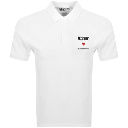 Product Image for Moschino Logo Polo White