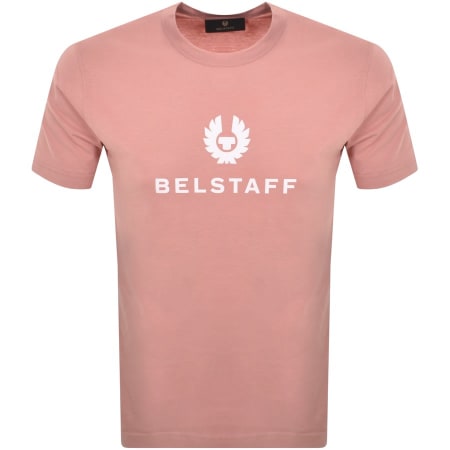 Product Image for Belstaff Short Sleeve Logo T Shirt Pink