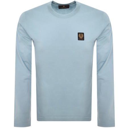 Product Image for Belstaff Long Sleeve Logo T Shirt Blue