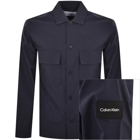 Product Image for Calvin Klein Cotton Nylon Overshirt Jacket Navy