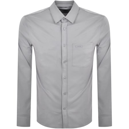 Product Image for Calvin Klein Long Sleeve Slim Fit Shirt Grey