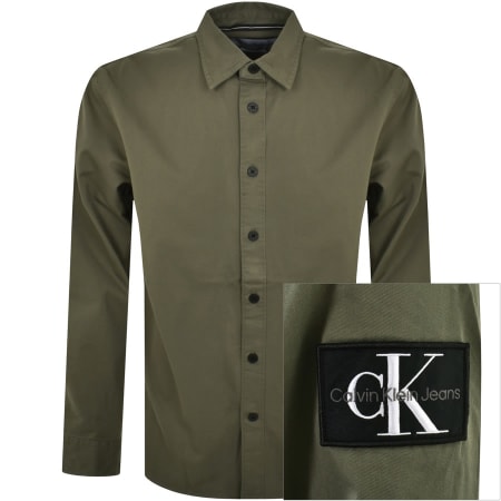 Product Image for Calvin Klein Jeans Relaxed Long Sleeve Shirt Green