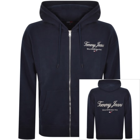 Product Image for Tommy Jeans Relax Luxe Full Zip Hoodie Navy