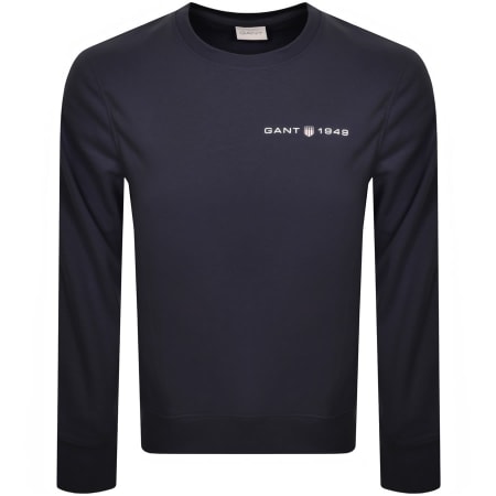 Product Image for Gant Regular Shield Crew Neck Sweatshirt Navy