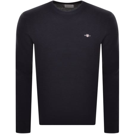 Recommended Product Image for Gant Textured Sweatshirt Navy